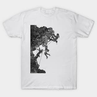 Climber friendship black and white T-Shirt